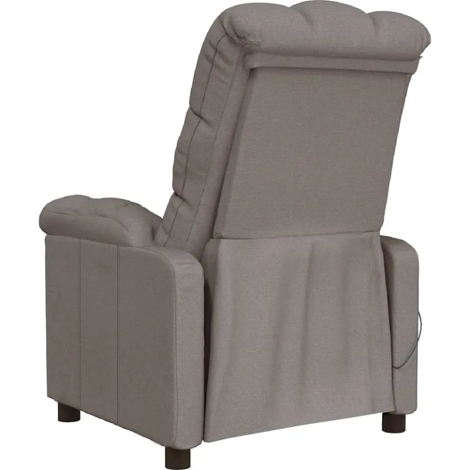 vidaXL Massagestoel stof taupe, foto 4