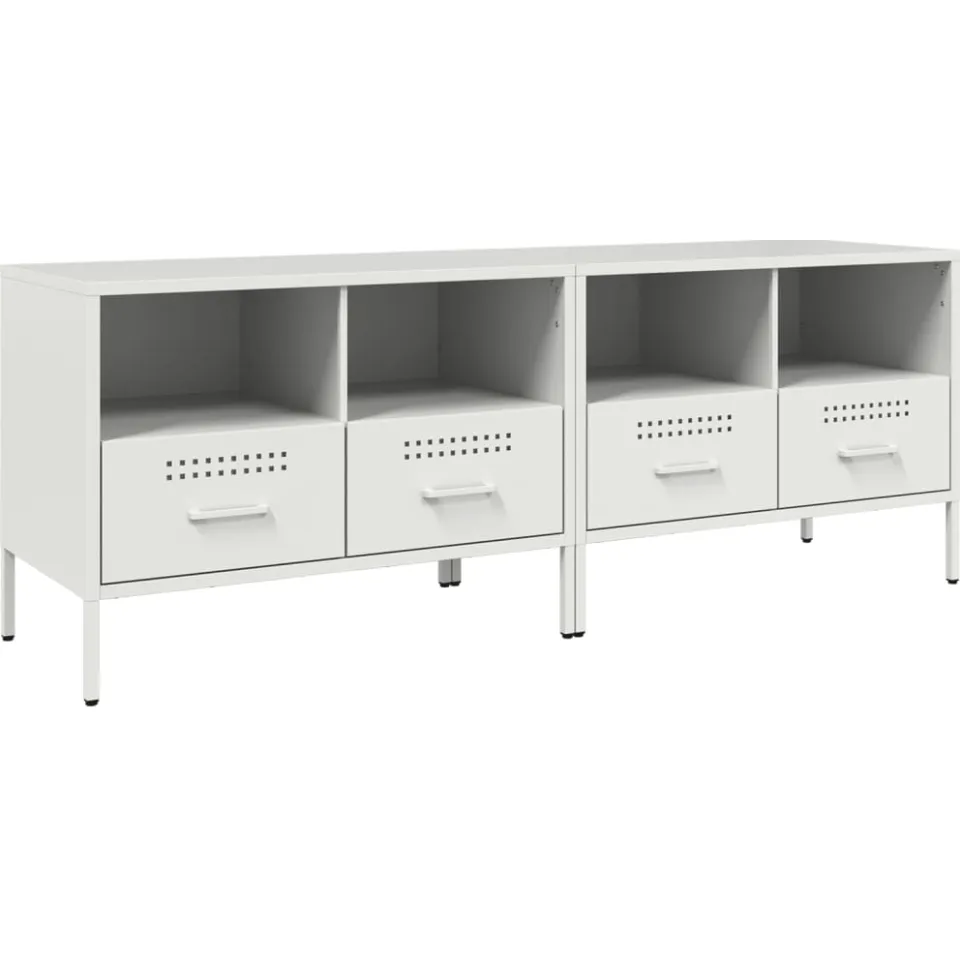vidaXL Tv-meubelen 2 st 68x39x50,5 cm staal wit