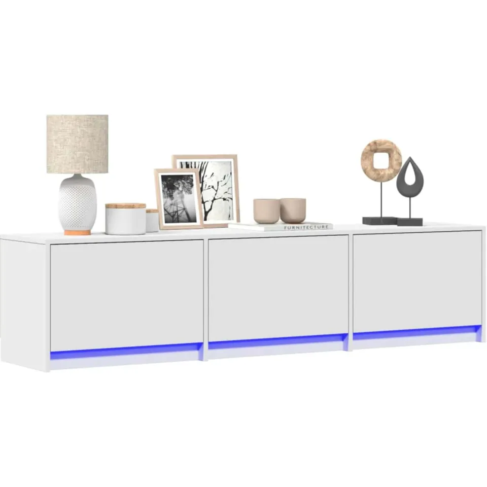 vidaXL TV-kast Wit Bewerkt hout, foto 2