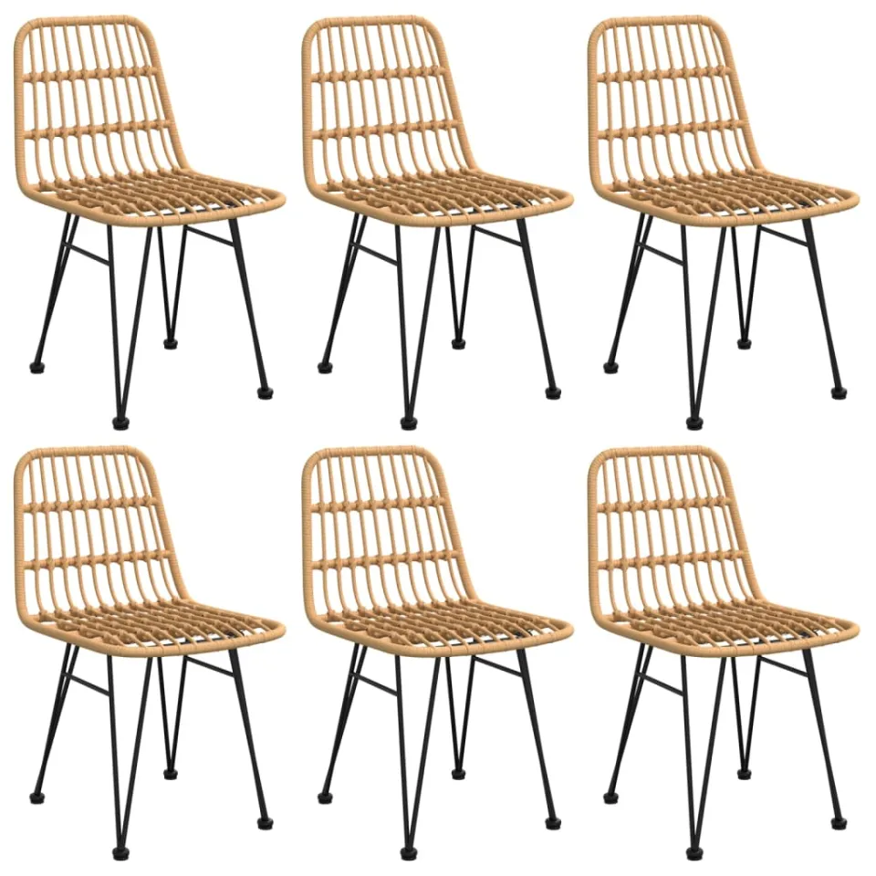 vidaXL 7-delige Tuinset poly rattan bruin, foto 3