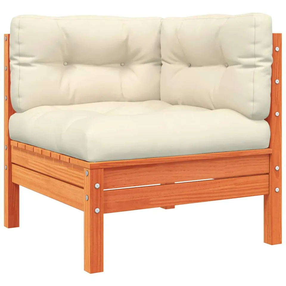 vidaXL 7-delige Loungeset met kussens massief grenenhout wasbruin bruin, foto 3