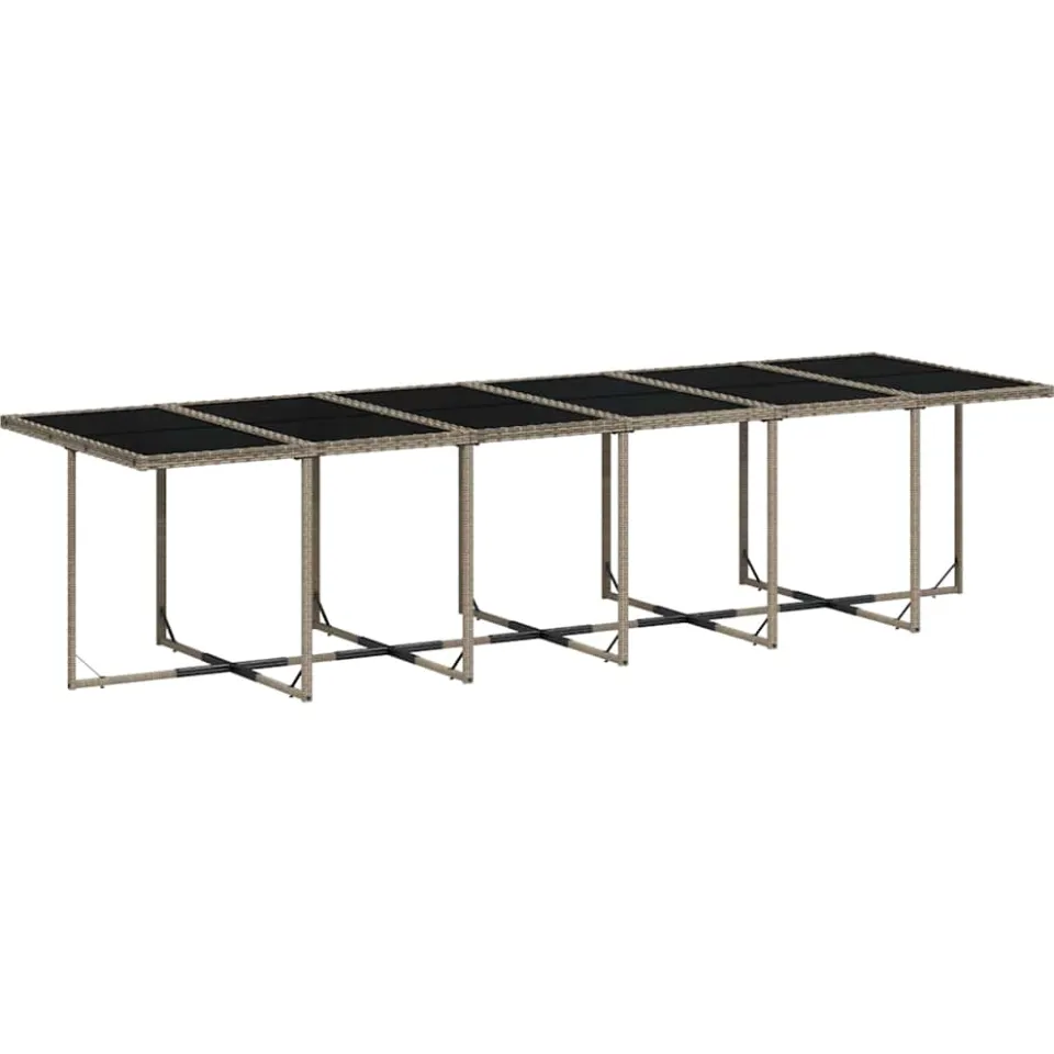vidaXL 17-delige Tuinset met kussens poly rattan grijs, foto 3
