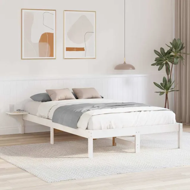 vidaXL Bedframe Wit 120 x 200 cm Massief grenenhout