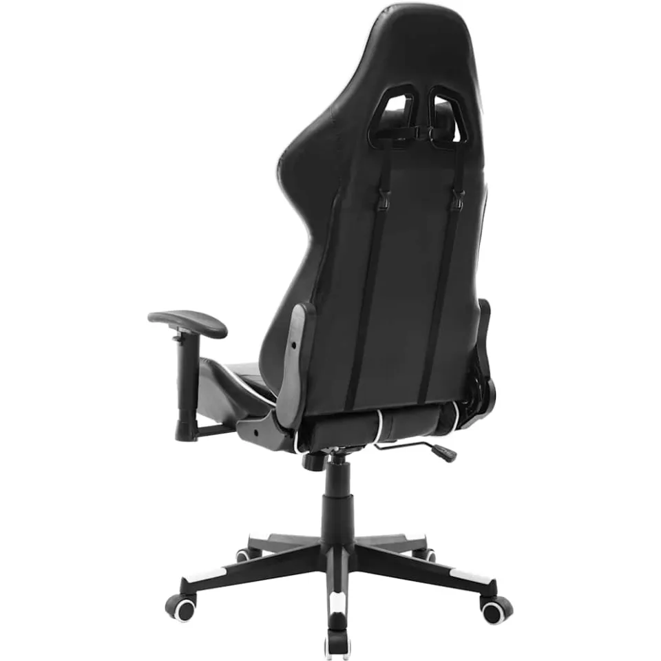 vidaXL Gamestoel kunstleer zwart en wit, foto 2