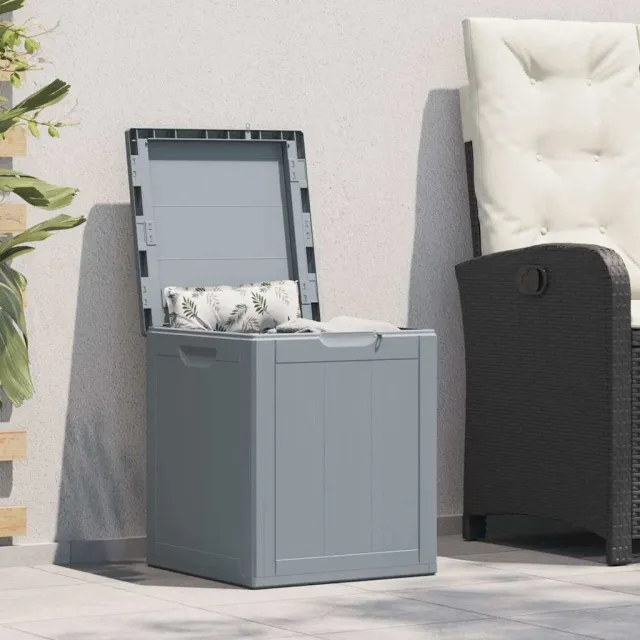 vidaXL Tuinbox 90 L PP houtlook grijs, foto 2