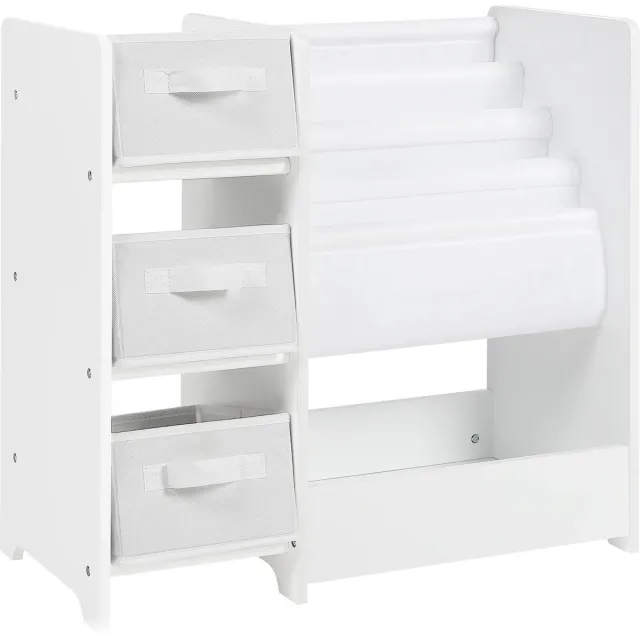 DHN Kinderboekenkast - Speelgoedkast - Boekenrek kinderkamer - Boekenkast - Wit