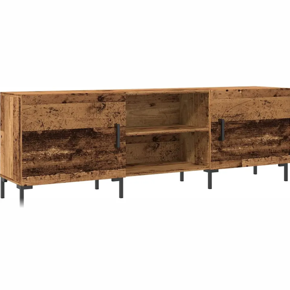 vidaXL Tv-meubel 150x30x50 cm bewerkt hout oud houtkleurig Bruin