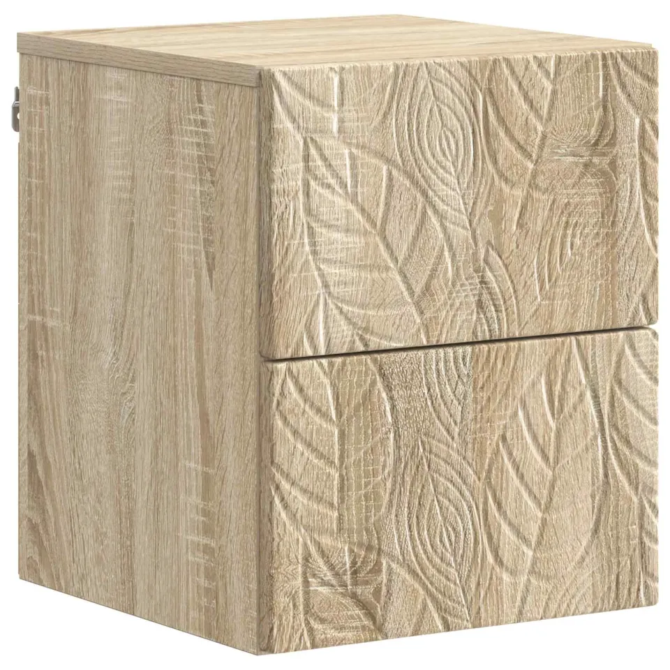 vidaXL Wandbeugel Bedkast 2 st Sonoma Eiken 34,5 x 33 x 40 cm Bruin