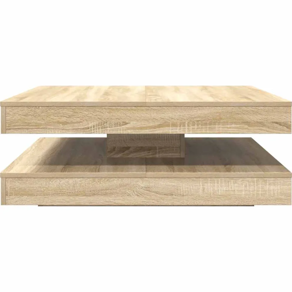 vidaXL Salontafel 360 graden draaibaar 90x90x34,5 cm sonoma eikenkleur, foto 4