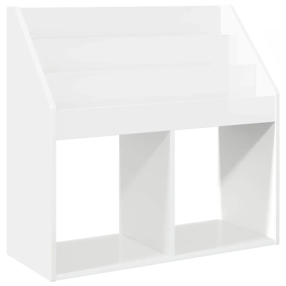 vidaXL Kinderen Boekenkast Hoogglans wit 72,5 x 29,5 x 69 cm, foto 3