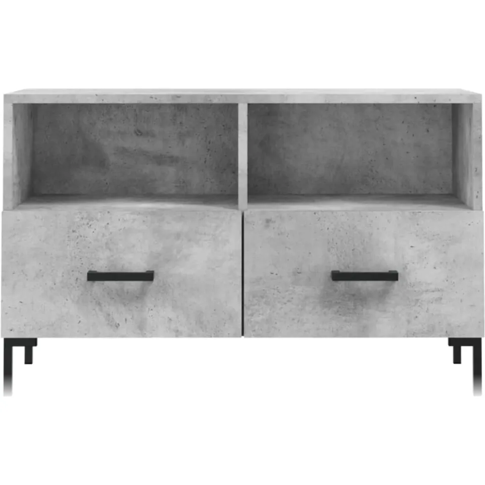 vidaXL Tv-meubel 80x36x50 cm bewerkt hout betongrijs