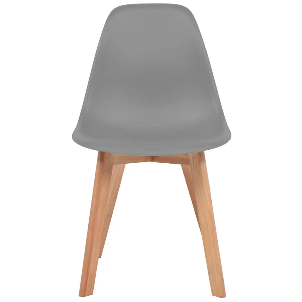 vidaXL Eetkamerstoelen 2 st kunststof grijs, foto 2