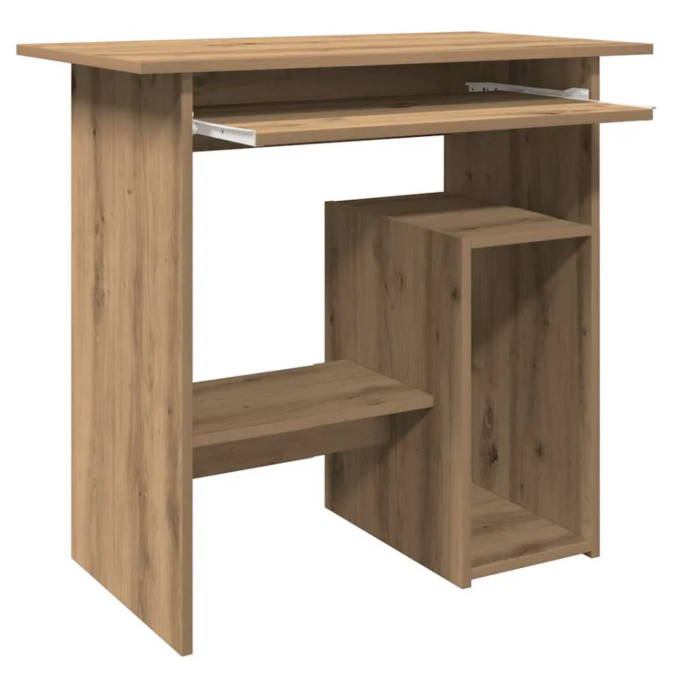 vidaXL Bureau 80x45x74 cm bewerkt hout artisanaal eikenkleur, foto 3
