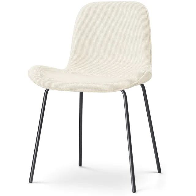 Nolon Nora-Fé eetkamerstoel rib beige - zwart onderstel