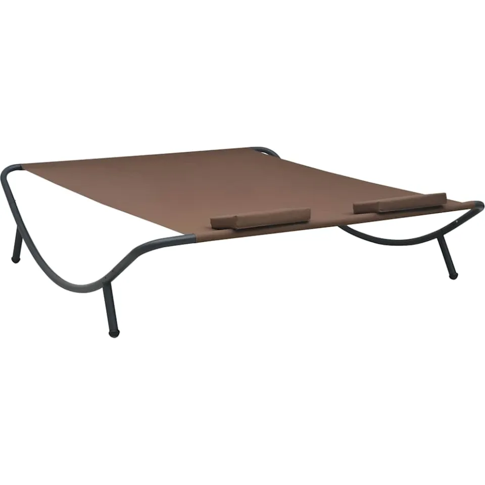 vidaXL Loungebed stof bruin, foto 3