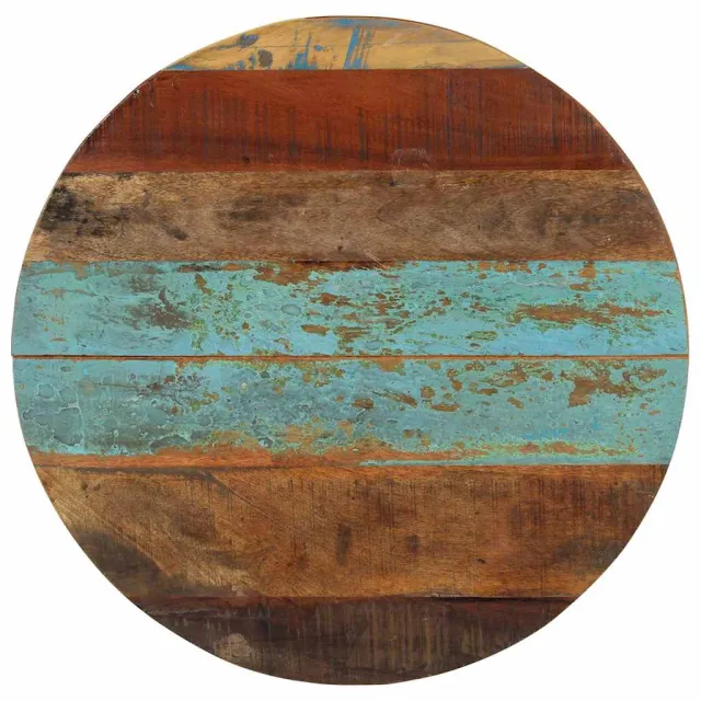 vidaXL Tafelblad rond 15-16 mm 60 cm massief gerecycled hout Meerkleurig