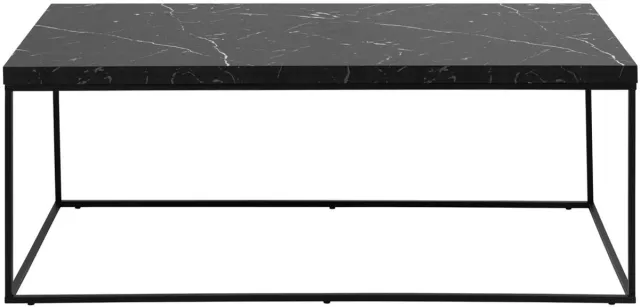 Giga Living Salontafel Brennero Rechthoek Zwart Marmerlook 110cm - Giga Living