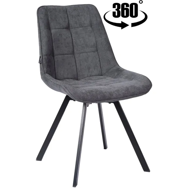 ExitoDesign LAPO - Bureaustoel - Ergonomisch - Metalen Stijl - Grijze Stof Grijs;Zwart