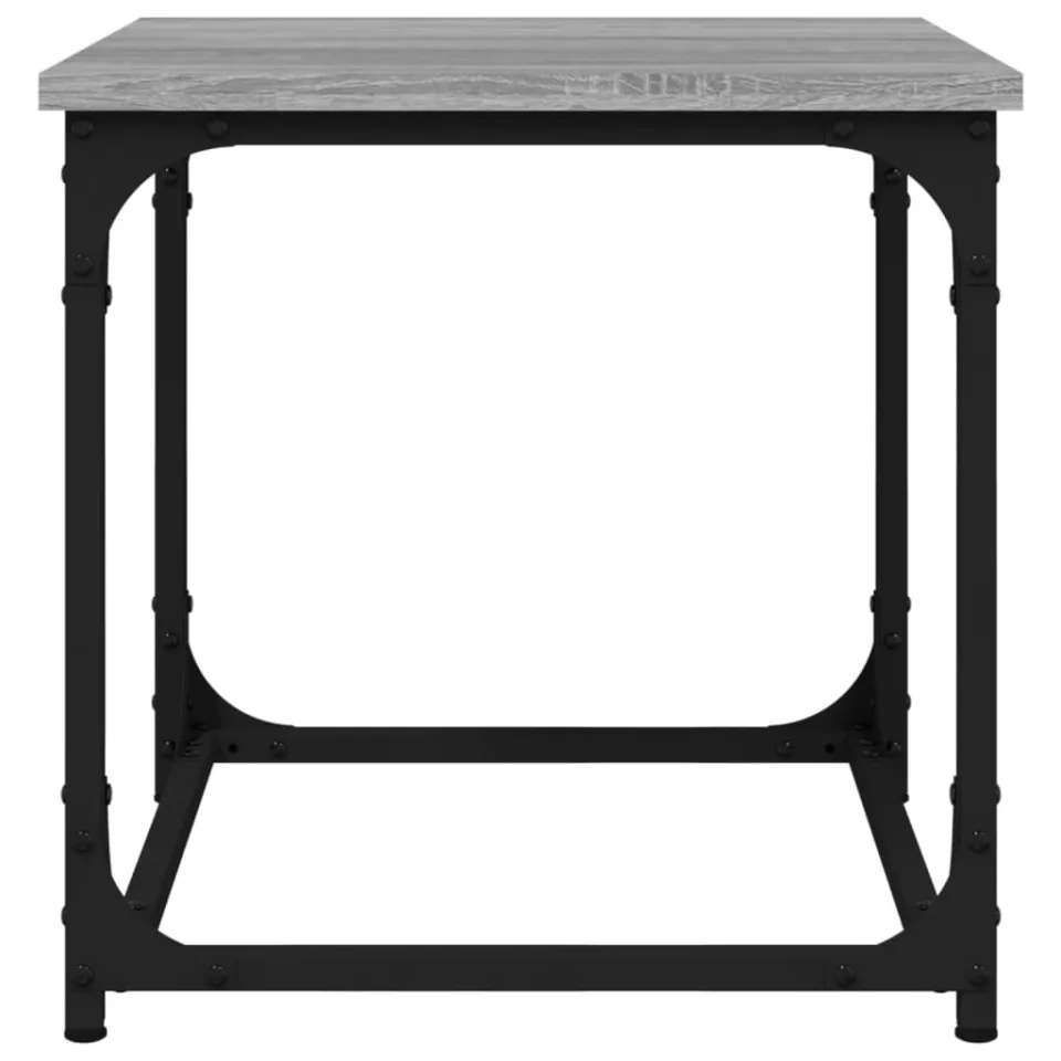 vidaXL Bijzettafel 40x40x40 cm bewerkt hout grijs sonoma eikenkleurig, foto 4