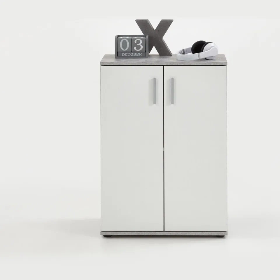 Opbergkast Ares Beton 60 cm grijs | wit, foto 2