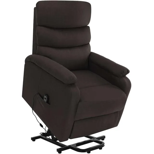 vidaXL Sta-op-massagestoel stof donkerbruin