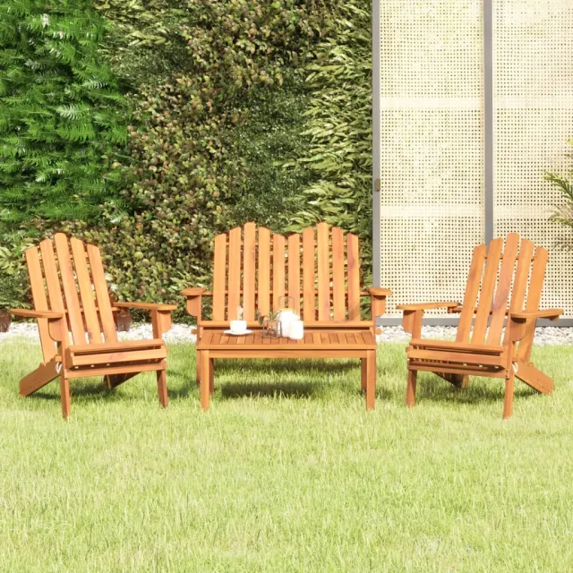 vidaXL 4-delige Loungeset Adirondack massief acaciahout Bruin