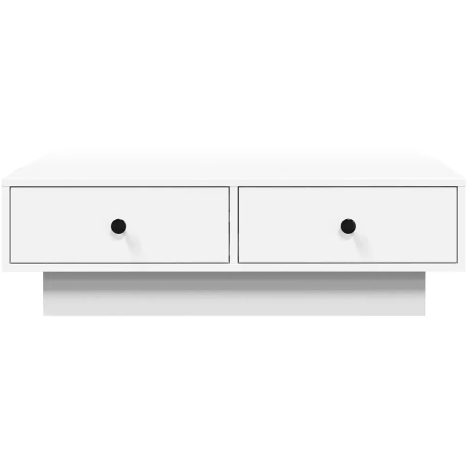 vidaXL Salontafel 90x90x28 cm spaanplaat wit, foto 4