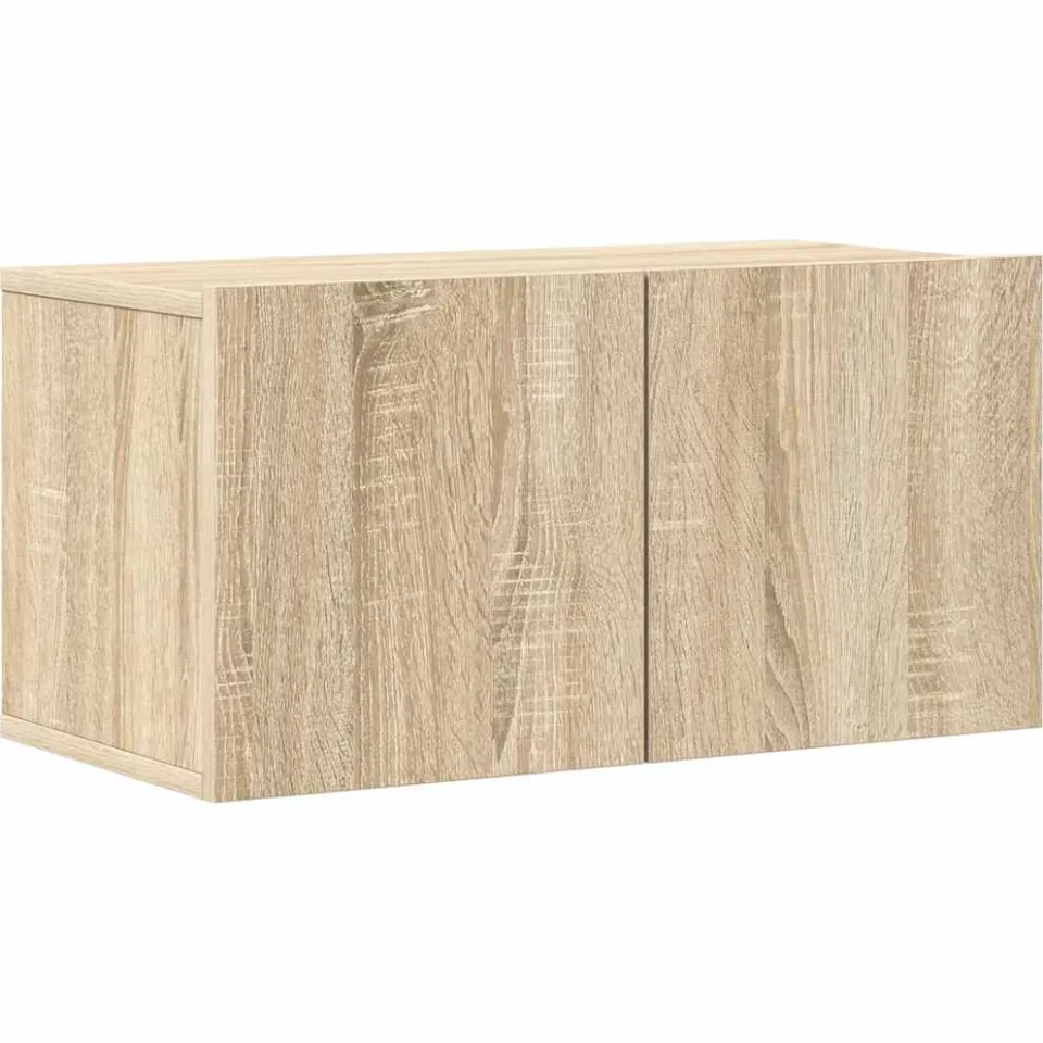 vidaXL 8-delige Tv-meubelset bewerkt hout sonoma eikenkleurig Bruin