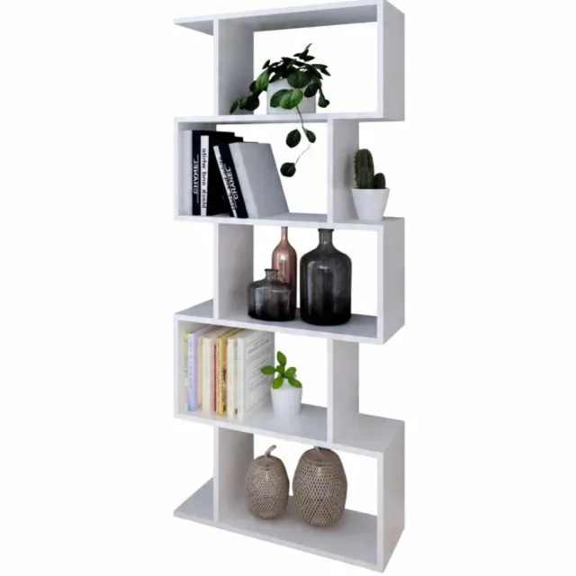 Per La Vita Bask Serie - Vrijstaande Boekenkast - Wit - Open vakken - 176 x 76,4 x 28 cm