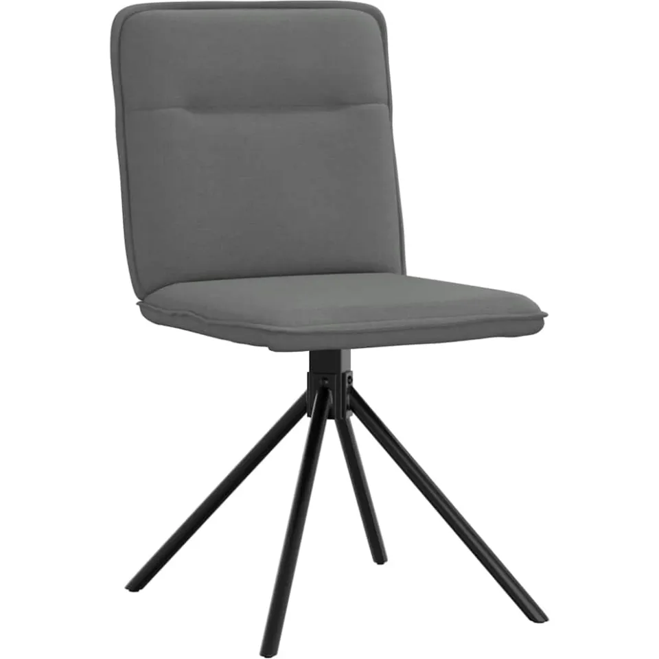 vidaXL Eetkamerstoelen 6 st stof donkergrijs