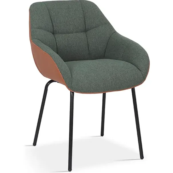stoel Dundee groen-cognac Bruin | Groen