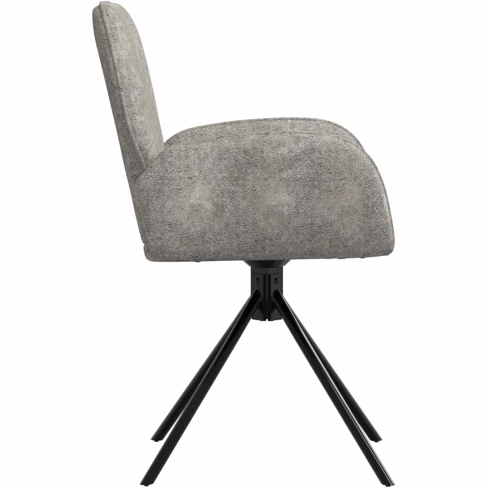 vidaXL Draai Eetstoelen 2 st Nep Suede Leer Lichtgrijs 54 x 55 x 86 cm, foto 4