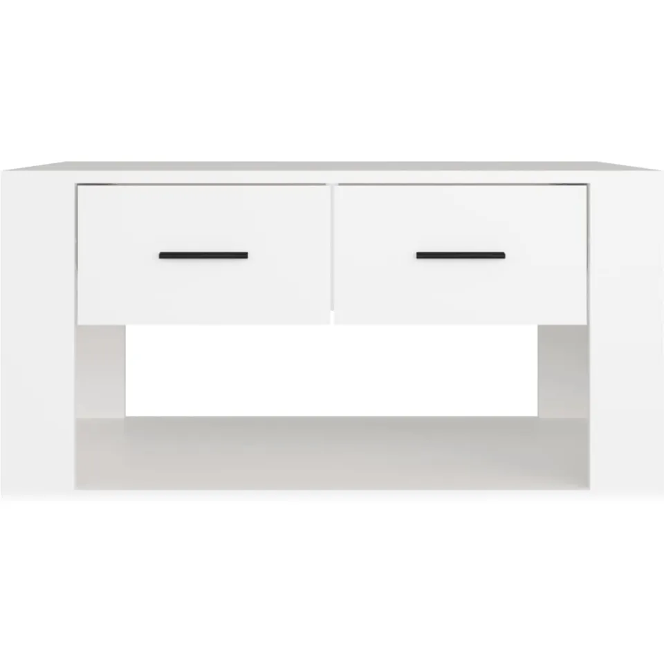 vidaXL Salontafel 80x50x40 cm bewerkt hout wit, foto 3