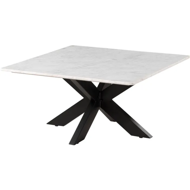 MASSIVMOEBEL24 .DE BARCELONA #316 salontafel wit marmer 90x90 cm