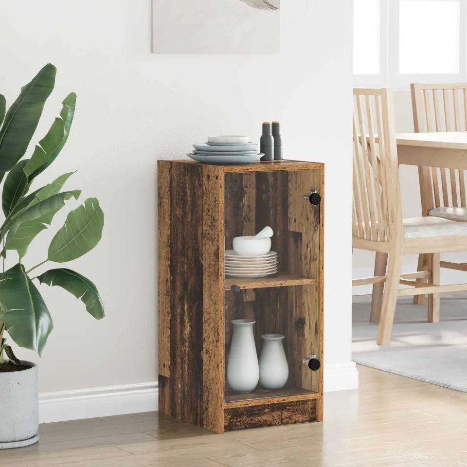 vidaXL Dressoir Oud hout 35 x 37 x 76 cm Bewerkt hout bruin, foto 4