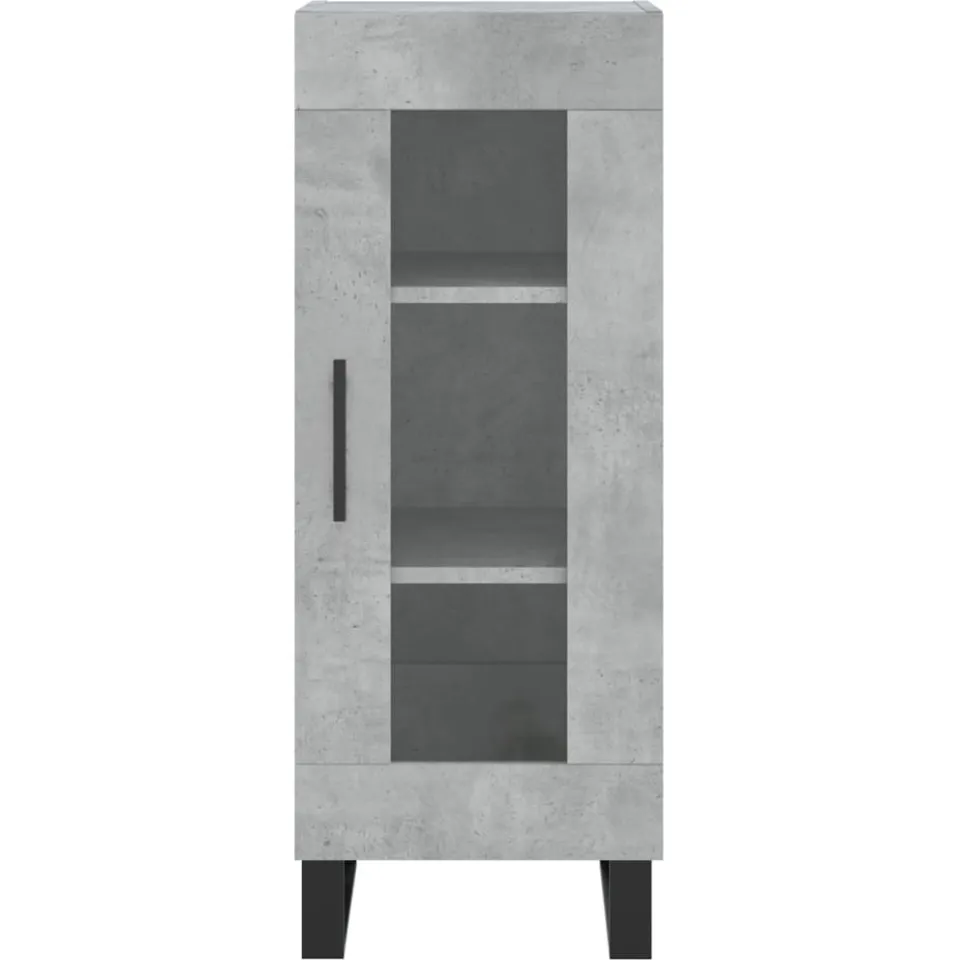 vidaXL Dressoir 34,5x34x90 cm bewerkt hout betongrijs grijs