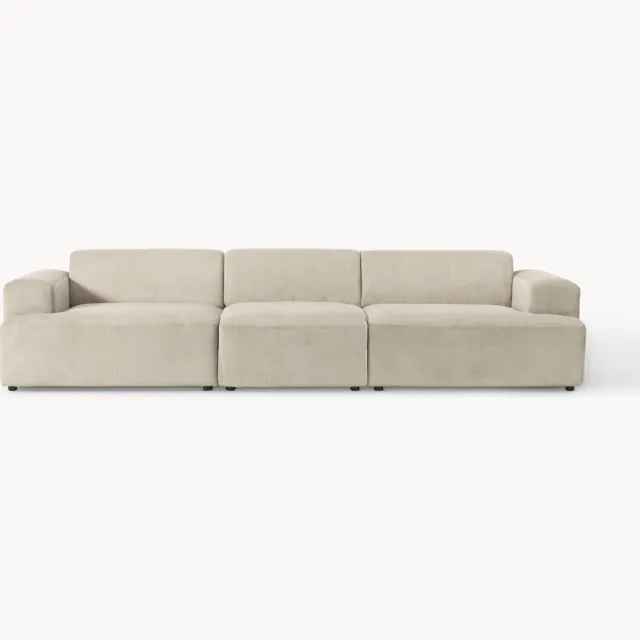 Westwing Collection Corduroy bank Melva (4-zits) Beige