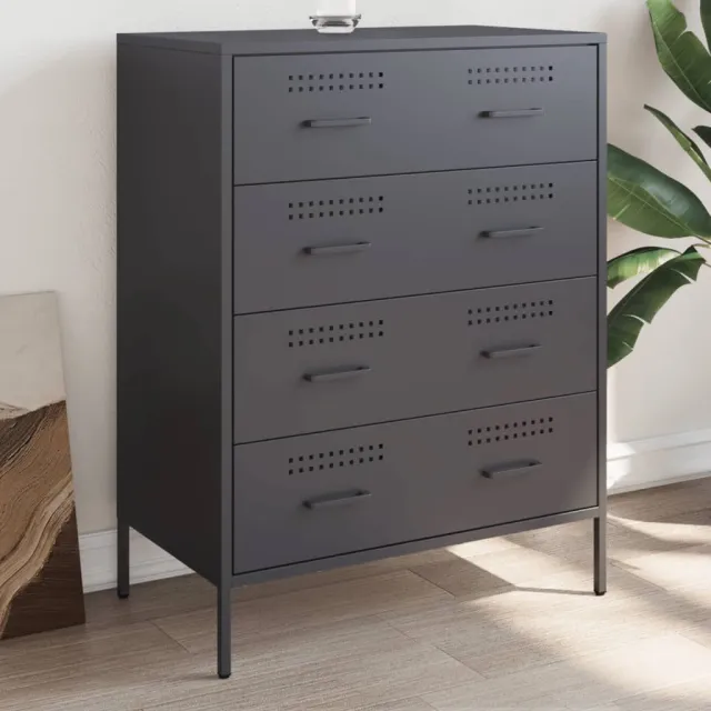 vidaXL Dressoir 68x39x89 cm staal antracietkleurig, foto 2