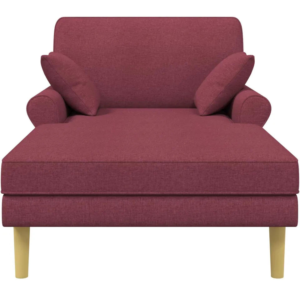 vidaXL Chaise longue Wijnrood Stof Bordeauxrood