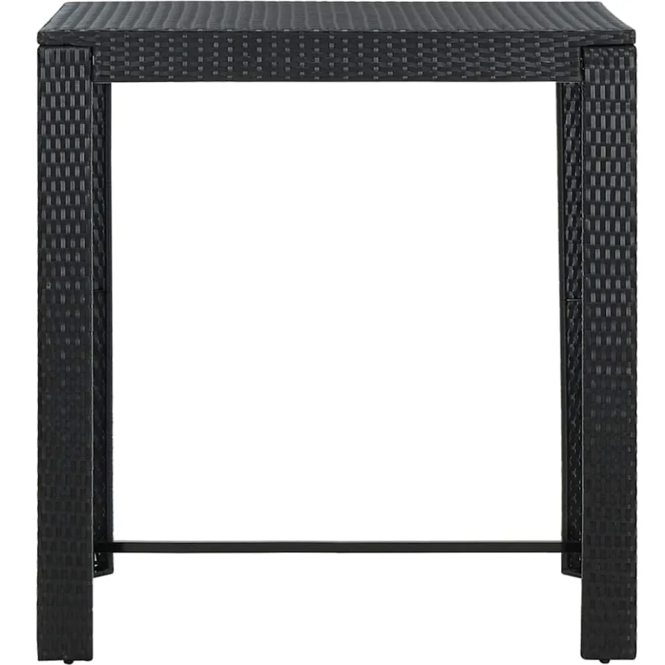 vidaXL Tuinbartafel 100x60,5x110,5 cm poly rattan zwart, foto 2