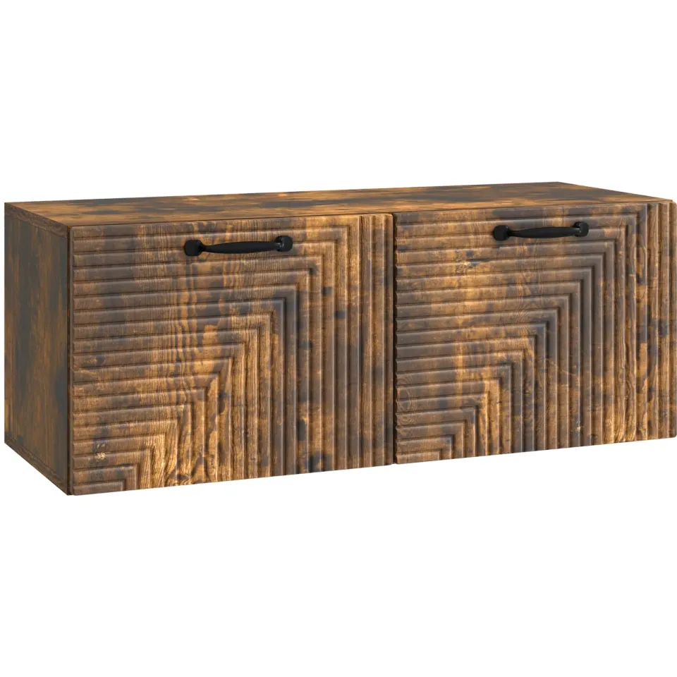 vidaXL Wandbeugel TV-kast Gerookt eiken 78,5 x 31 x 30 cm Bewerkt hout, foto 3