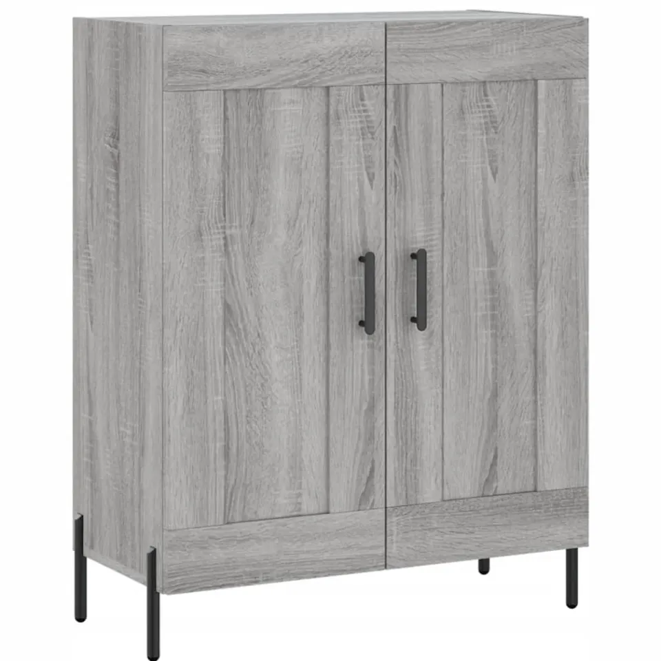 vidaXL Dressoir 69,5x34x90 cm bewerkt hout grijs sonoma eikenkleurig, foto 3