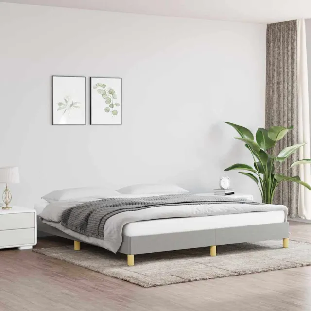 vidaXL Bedframe zonder matras stof lichtgrijs 180x200 cm