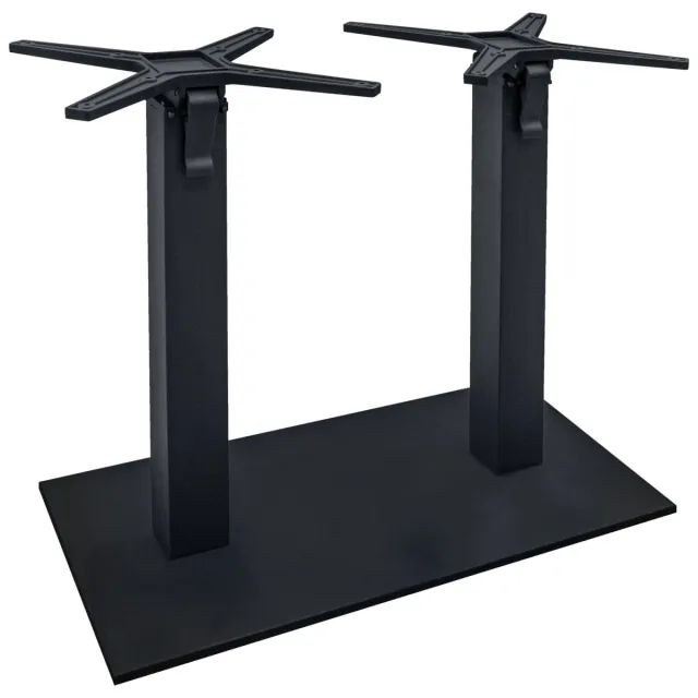 Vega Dubbele tafelkolom buiten Jaro inklapbaar; 42x82x72 cm (BxLxH); zwart; rechthoekig