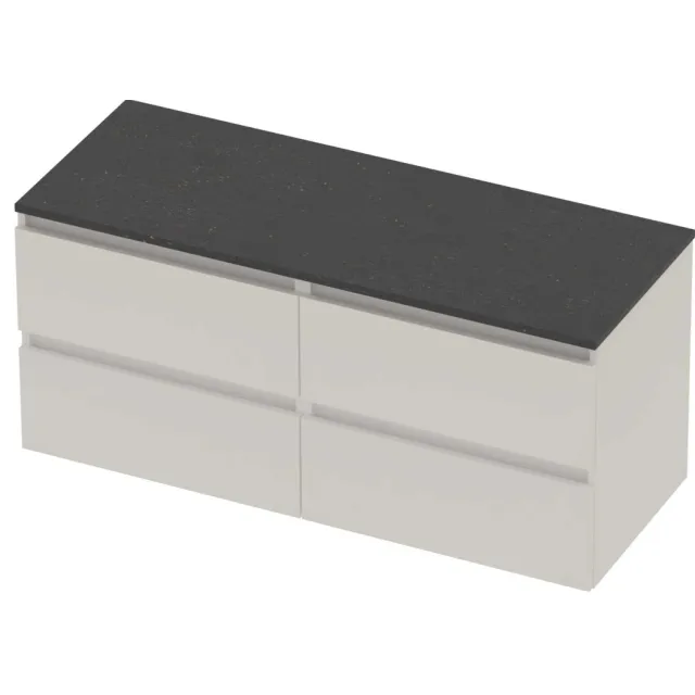 Basic-Line Deck 46 Badmeubelset Greeploos 120x46x58 cm D46bsemw2x60 Mat White Blue Stone Grijs