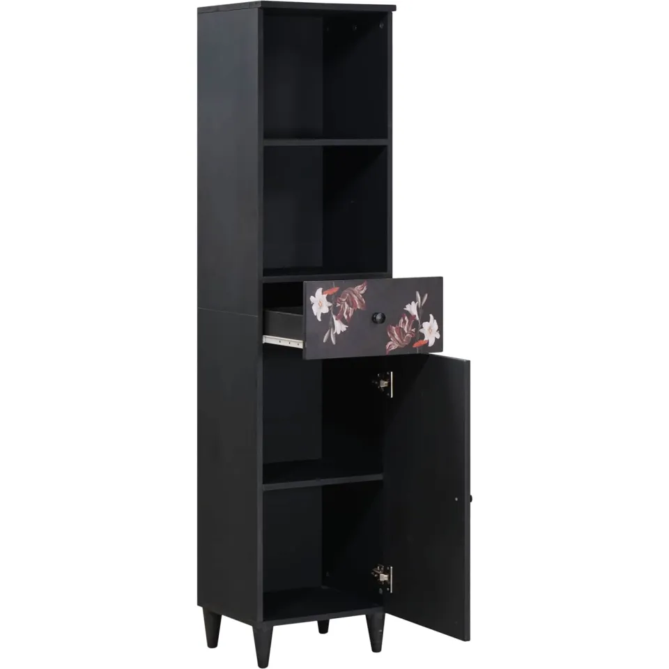vidaXL Badkamerkast Multikleur 38 x 33,5 x 160 cm Massief Mango Hout meerkleurig, foto 2