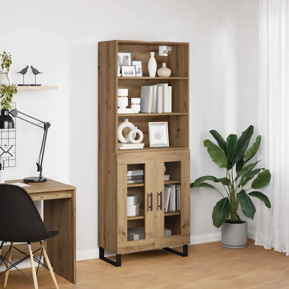 vidaXL Hoge kast 2 st Artisan Eiken 69,5 x 34 x 180 cm, foto 3