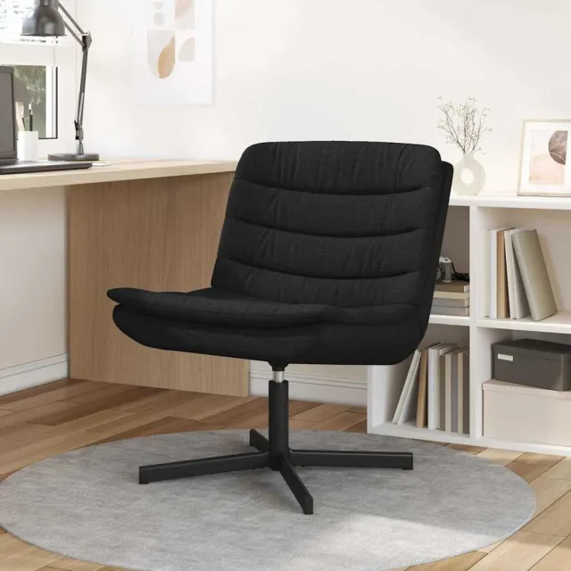 vidaXL Draaistoel Zwart 63 x 75 x 76 cm Stof