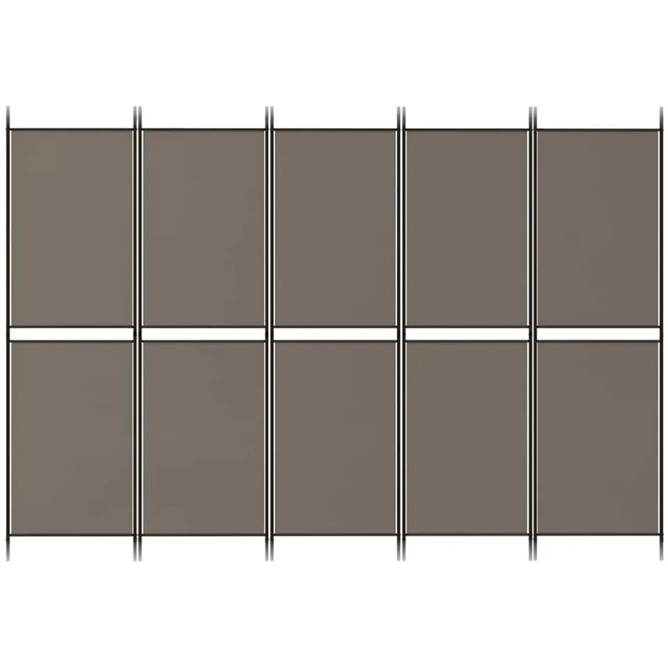 vidaXL Kamerscherm met 5 panelen 300x200 cm stof antracietkleurig Anthraciet