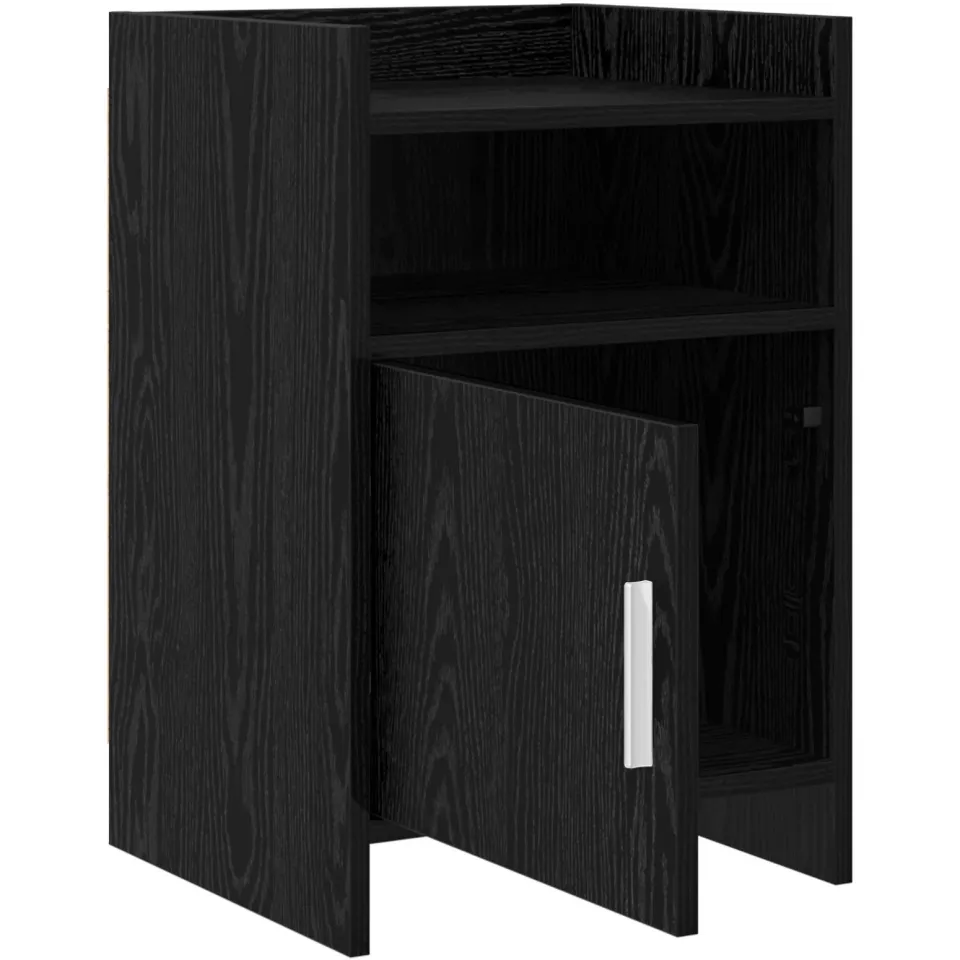vidaXL Nachtkastjes Zwart eiken 40 x 36 x 60 cm Bewerkt hout, foto 4